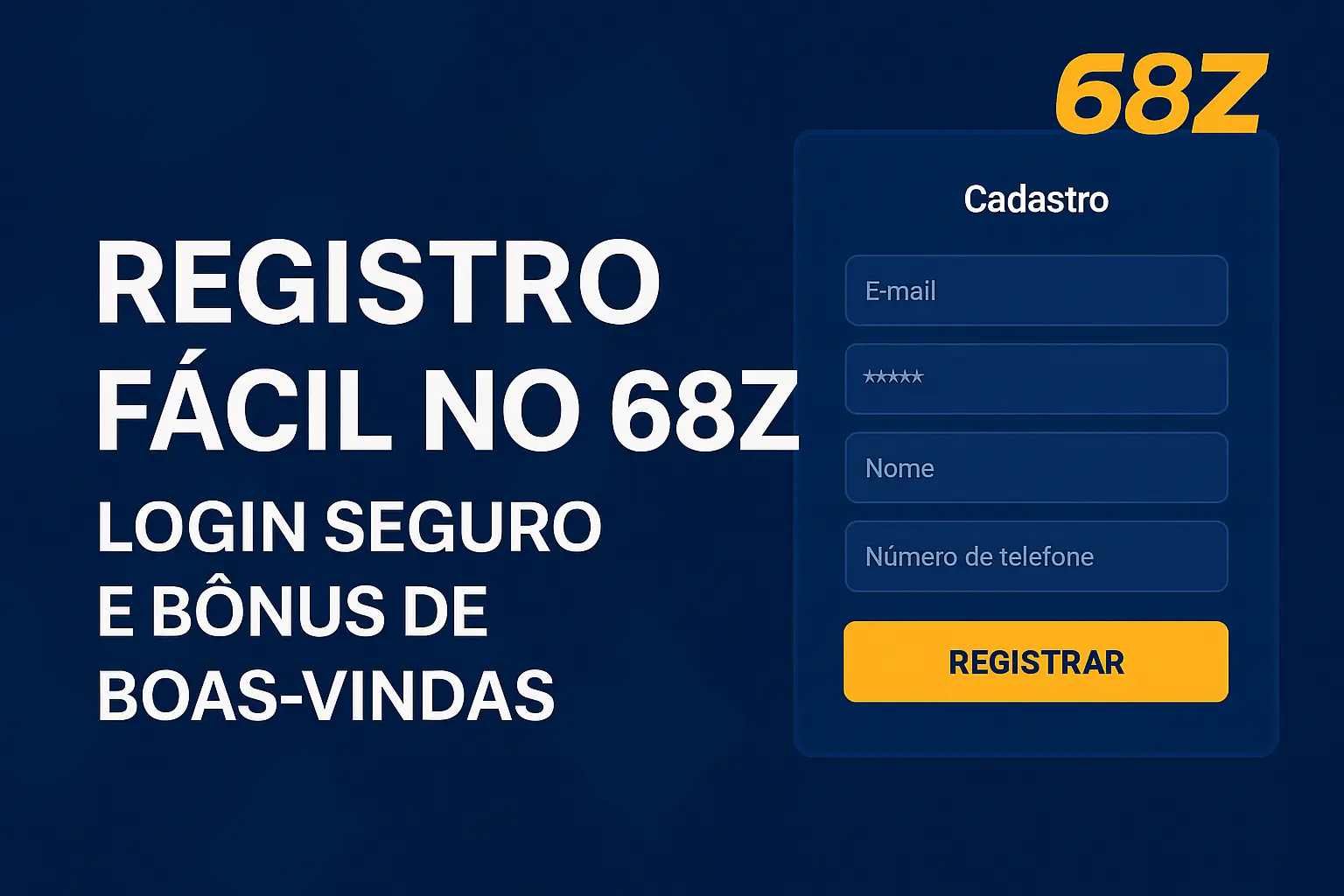 Não Perca tempo, o rRgistro na site 68Z